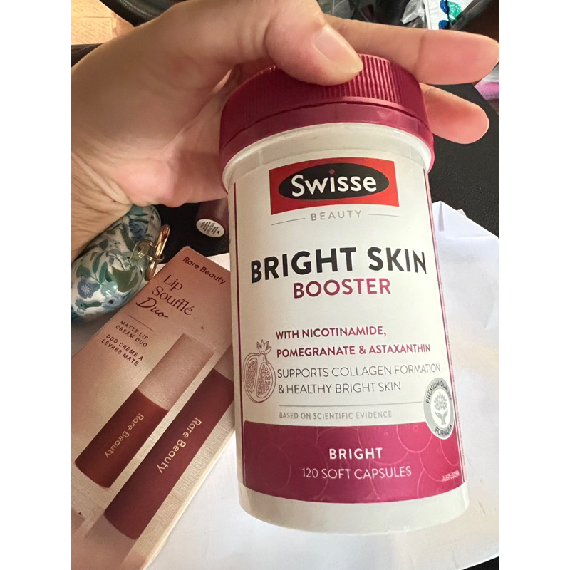 วิตามิน Swiss bright skin booster  ช่วยเรื่องบำรุงผิวใส 120เม็ดของใหม่  แท้💯exp05/2025