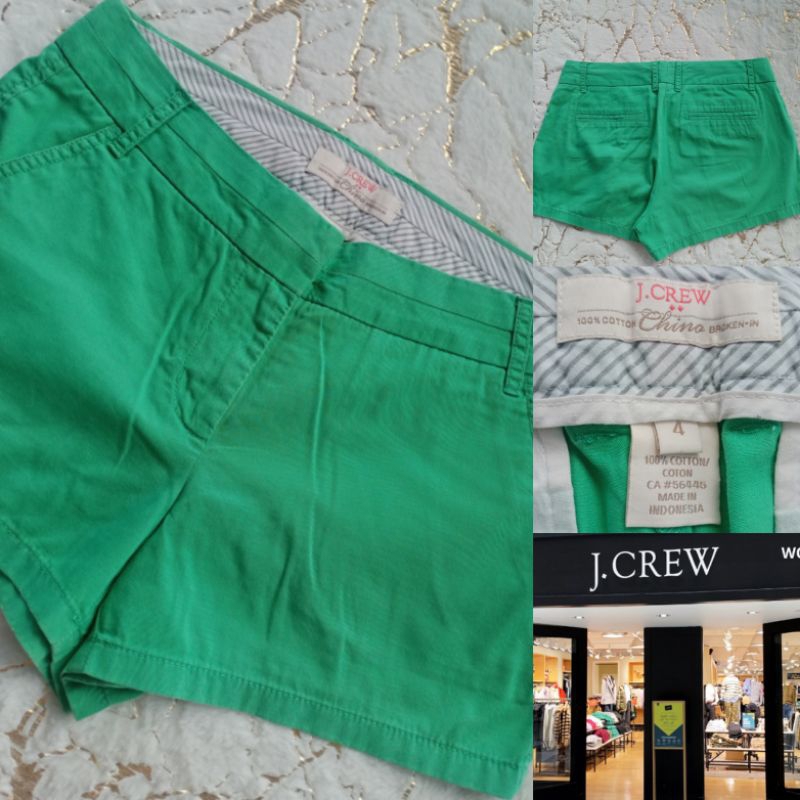 กางเกงขาสั้น J.CREW size 4 สีเขียว