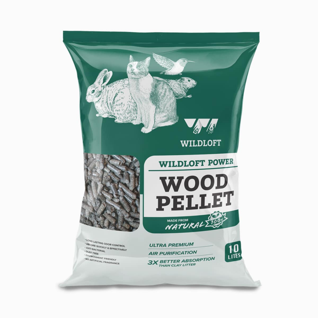 ขี้เลื่อยชาโคล Wildloft Power Wood Pellet Charcoal 10 ลิตร