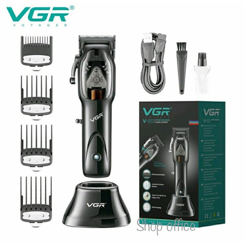 ปัตตาเลี่ยนVGR-653 ตัดผมมืออาชีพ ปัตตาเลี่ยน เครื่องตัดผมแบบปรับได้สำหรับผู้ชาย V-653
