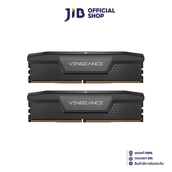32GB (16GBx2) DDR5 5200MHz RAM (หน่วยความจำ) CORSAIR VENGEANCE DDR5 (INTEL XMP) (BLACK) (CMK32GX5M2B5200C40)