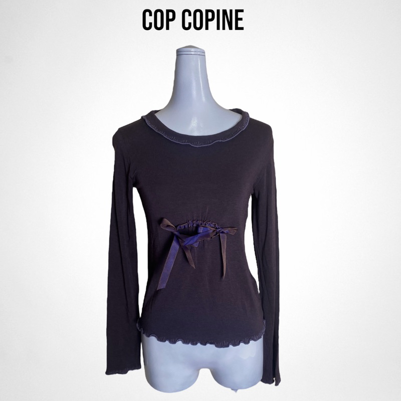 Cop Copine เสื้อแขนยาวสีเปลือกมังคุด