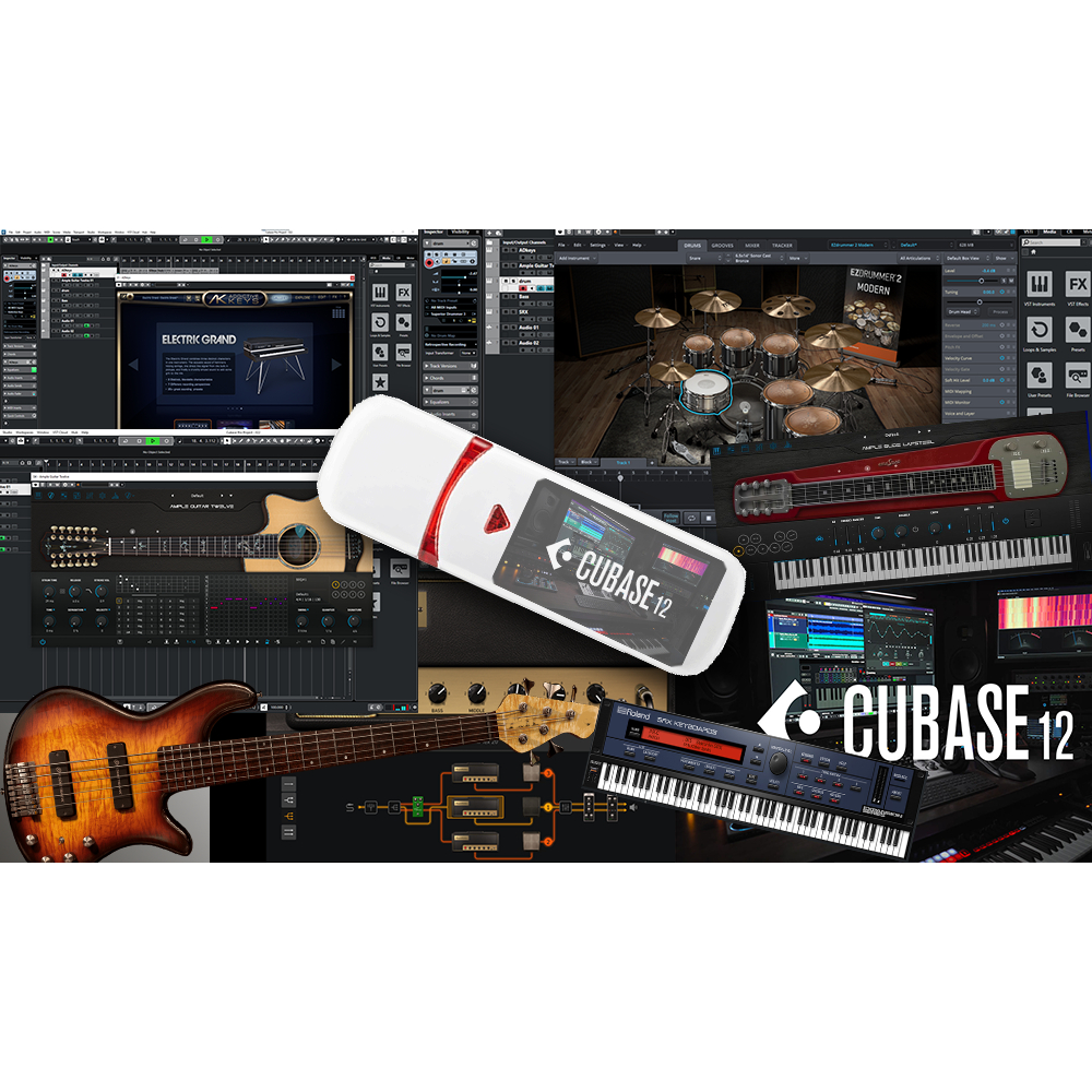 ทำดนตรีกับชุดทำเพลงสุดเจ๋ง Cubase Pro12 พร้อมปลั๊กอิน เบท/เปียโน/คีย์บอร์ด/APSL/โปร่ง 12 สาย/FXกีตาร