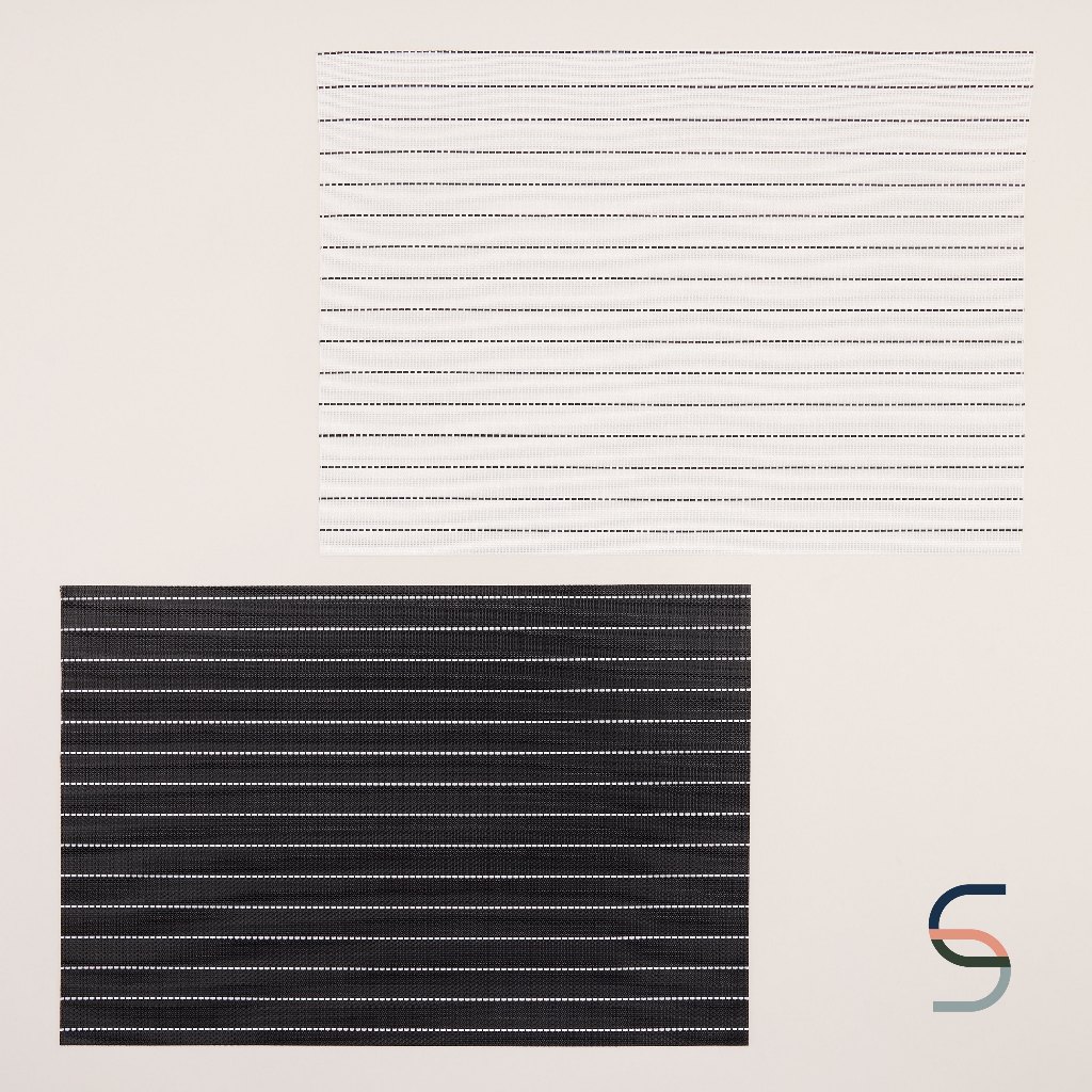 SARABARN Classic Placemat | แผ่นรองจาน ลายทาง 2 สี
