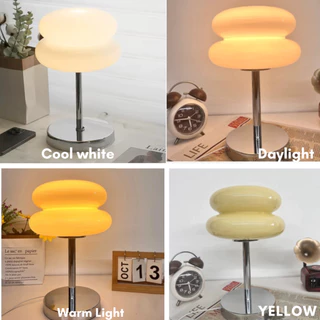🏷️[Home] โคมไฟตั้งโต๊ะ Ins style โคมไฟแบบแก้ว โคมไฟข้างเตียง ชราจUSB สําหรับตกแต่งห้องนอน สไตล์ทันสมัย
