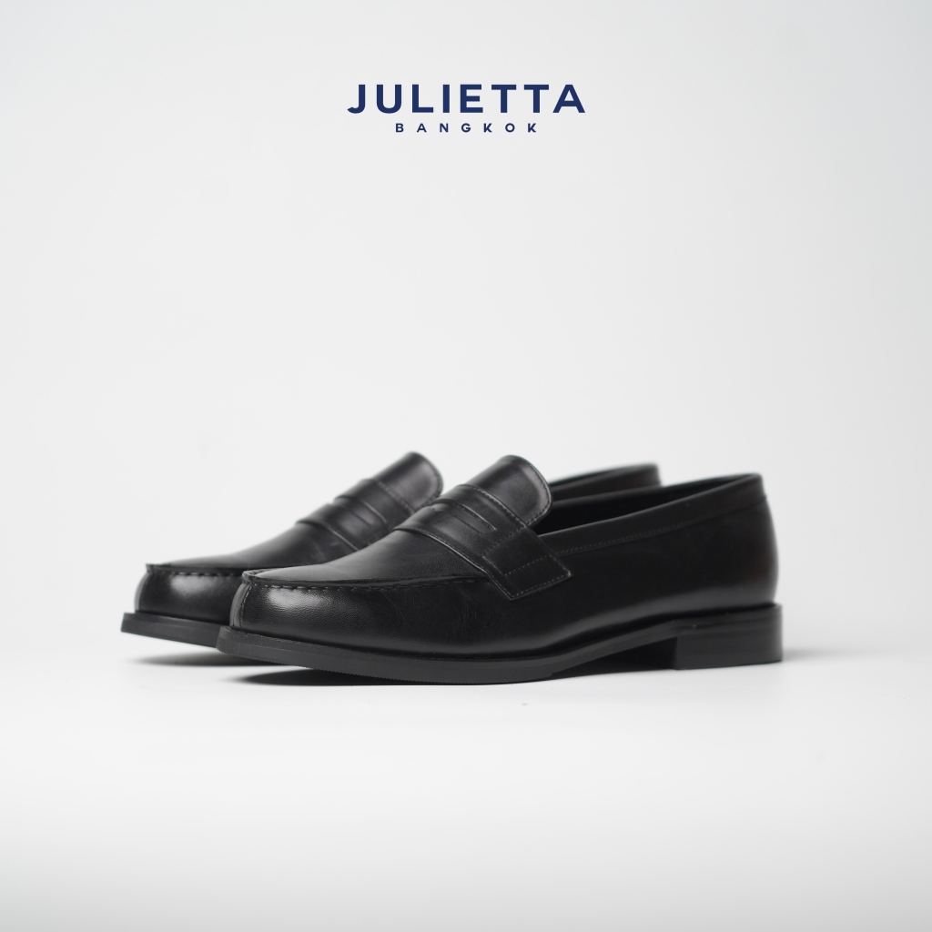 JULIETTA - Classic Penny Loafer Calfskin : Black