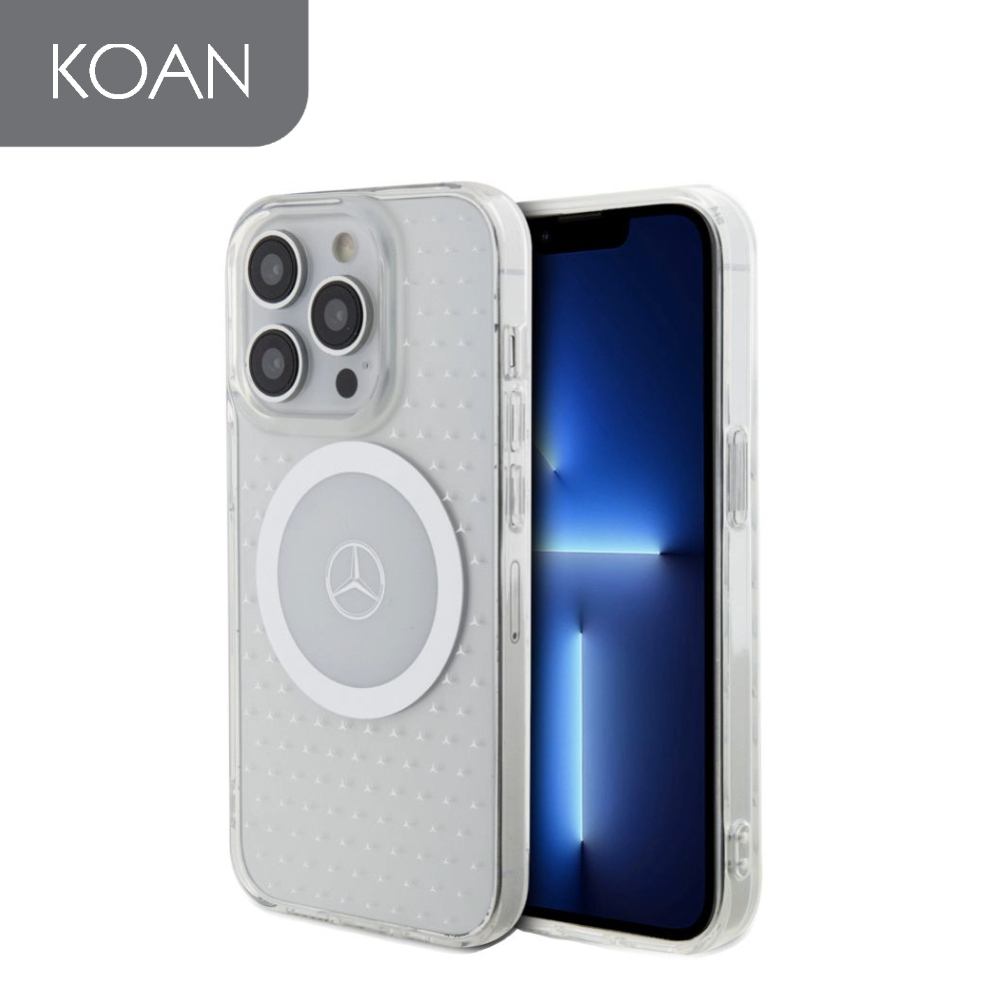เคส Star Pattern Transparent M@g Case for iP 15 Pro / iP 15 Pro Max - White