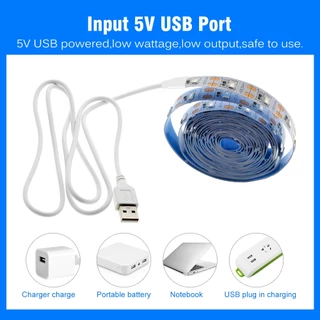 มาใหม่ ไฟUSB 5V ไฟเส้น UV Led ความยืดหยุ่นสูง รังสีอัลตร้าไวโอเลต สีฟ้า สําหรับDJ เรืองแสง ขนาด 0.5 - 2 เมตร