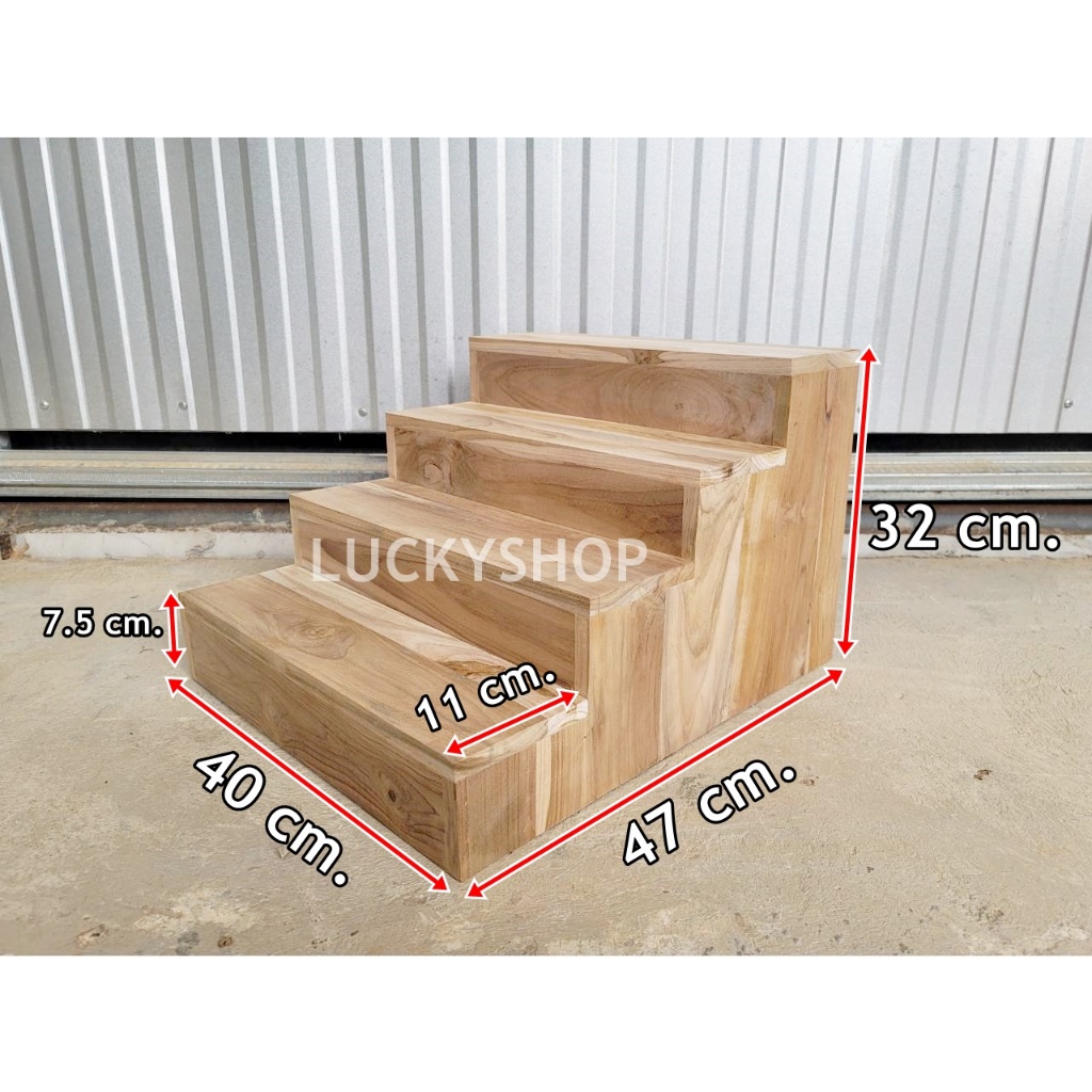 ชั้นวางต้นไม้ ชั้นวางของแบบขั้นบันไดแบบข้างทึบ3ชั้น4ชั้น