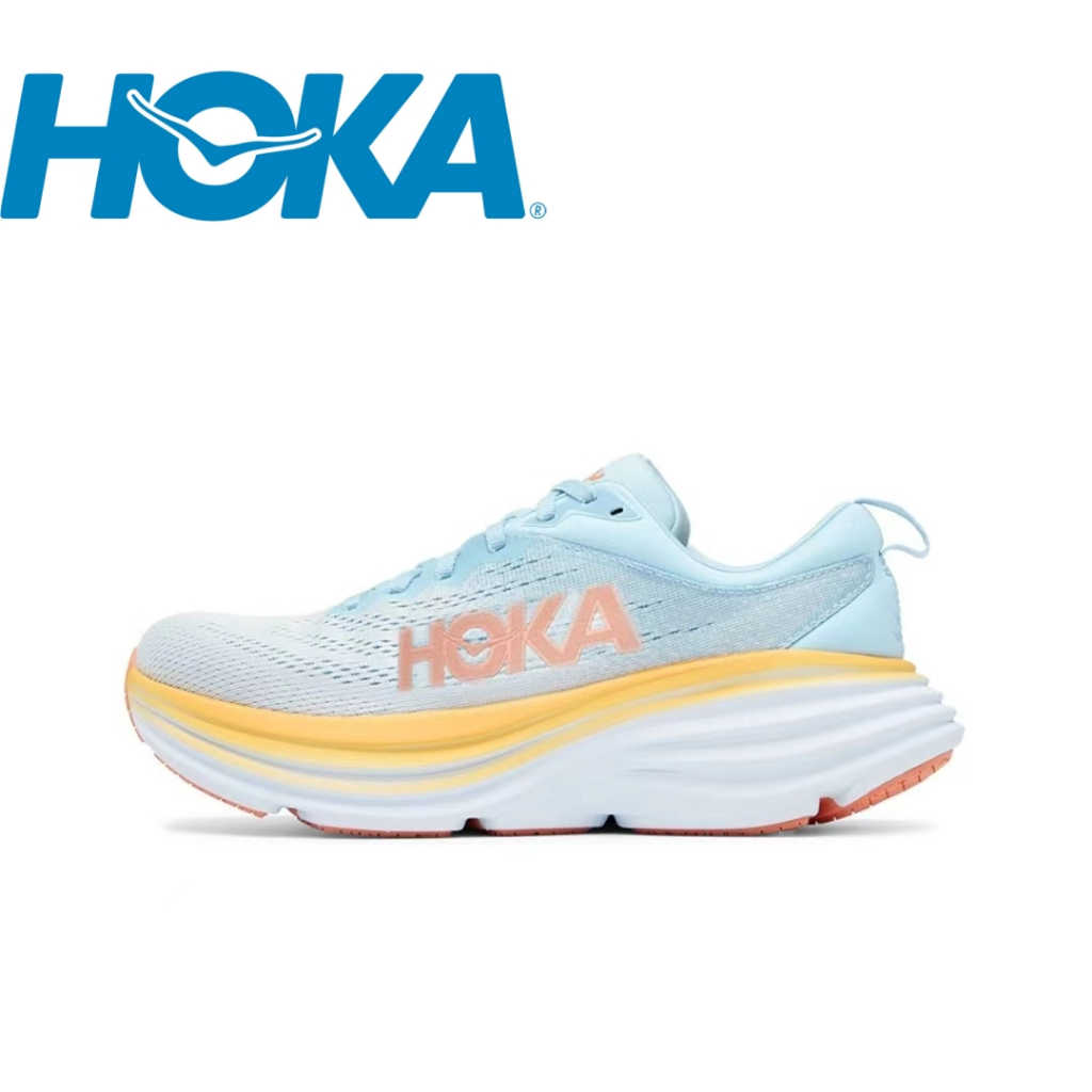 HOKA ONEONE Bondi8 Bangdai 8 Low Top Running Shoe Women's Light Blue