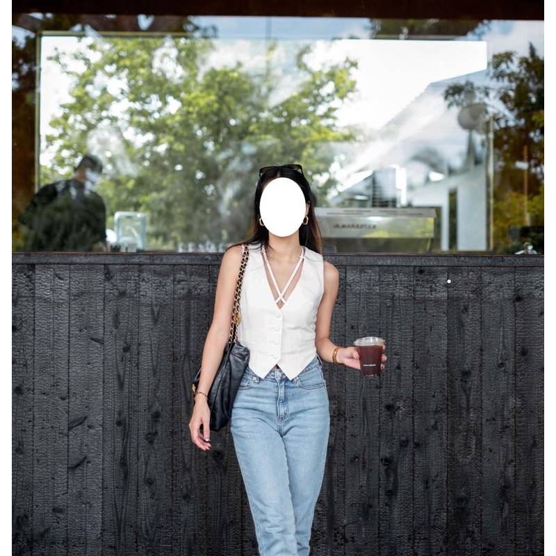 🪿🤏🏼 Used once!!! เสื้อกั๊กเบลเซอร์ (sz.M) - juniper.bkk