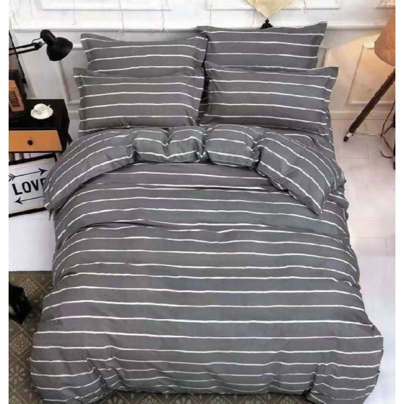 ส่งสินค้าทุกวัน ❗️ ชุดผ้าปูที่นอน 6 ชิ้น โทนดำเทาสำหรับคนเท่ๆ คุมโทนสุดๆ มีหลายแบบให้เลือก - รูปที่ 3