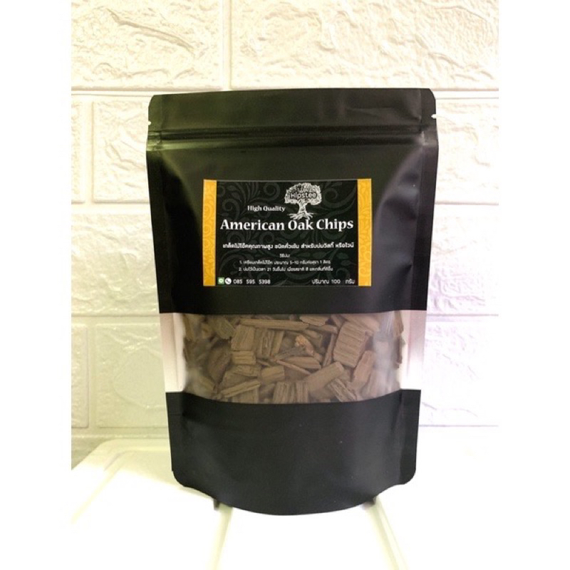 เกล็ดไม้โอ๊คคั่วเข้ม 100g American Blend