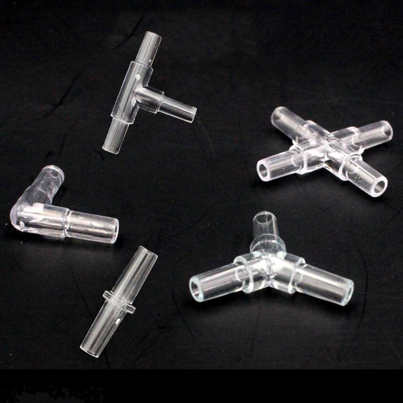 ข้อต่อ ข้องอ สายออกซิเจนใส 4mm วาล์วปรับแรงดัน ข้อต่อสายออกซิเจน