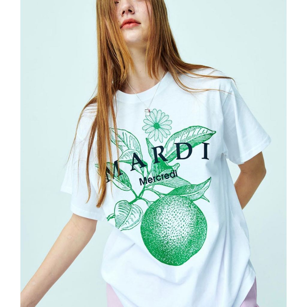 พร้อมส่ง ✨ เสื้อ MARDI MERCREDI ของแท้💯 (เสื้อยืดลายส้ม)