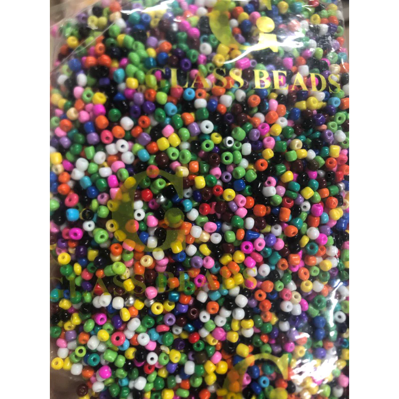 ลูกปัดเม็ดทรายถุง450กรัมยี่ห้อGขนาด4มิลสินค้าDIY