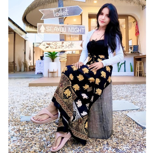 กางเกง 4 สาย กางเกงลายช้าง ผ้าเรย่อน ใส่สบาย ผ้าพริ้ว