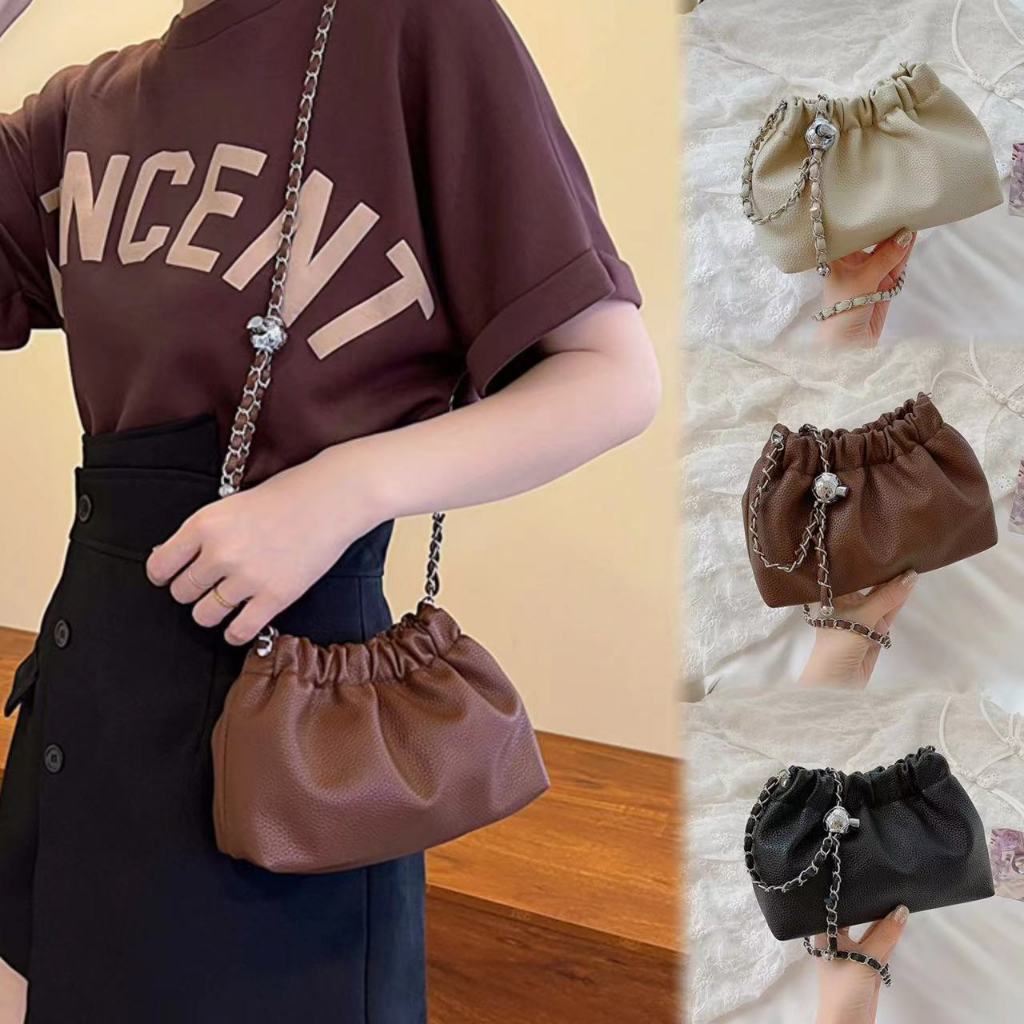 i happy shop2: กระเป๋าผู้หญิงสะพายข้างหนัง pu มี 3 สีให้เลือก