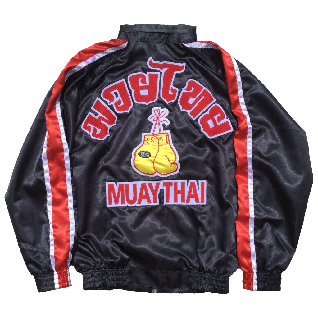 Twins Special Rare Black Muay Thai Boxing Training Jacket in Sizes M, L, XL, 2X New w/tags