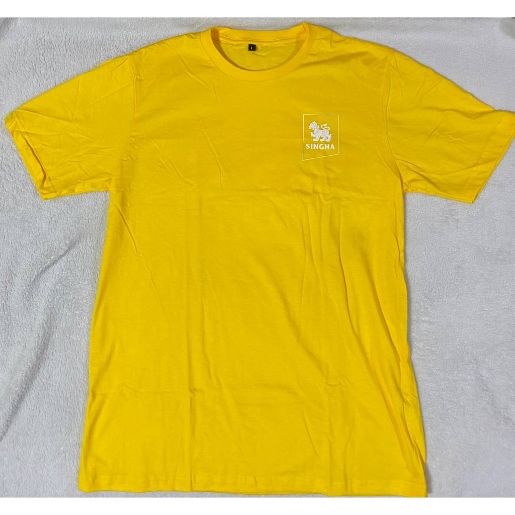 เสื้อยืดสิงห์ Singha สีเหลือง  ไซส์ L