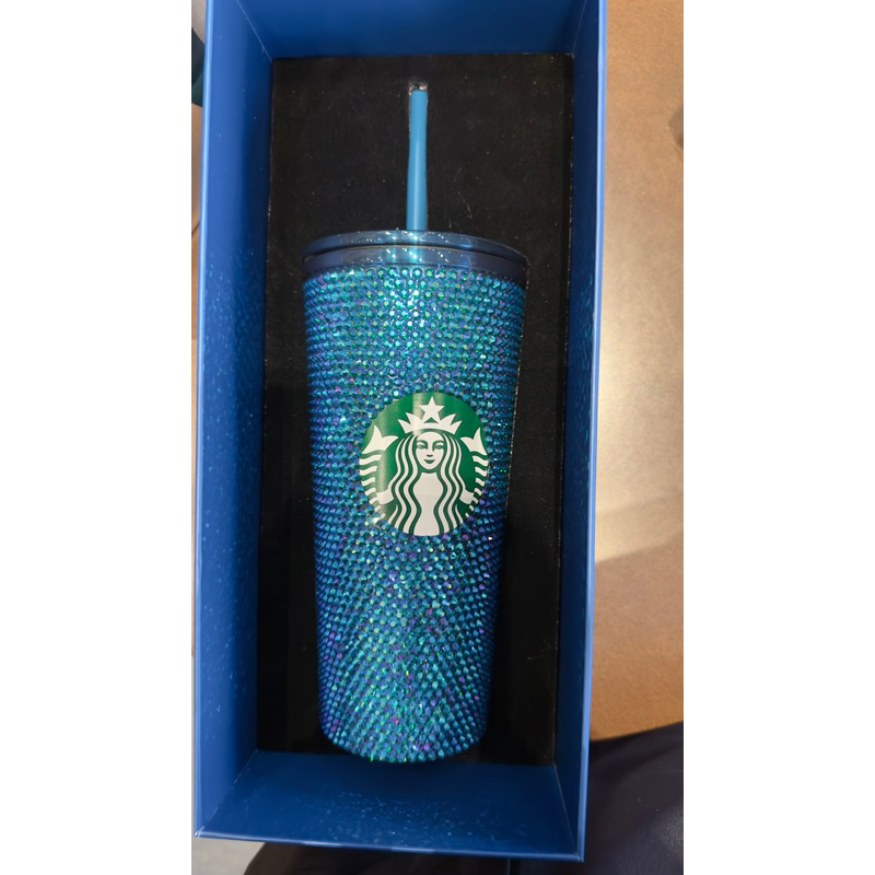 Starbucks แก้ว สตาร์บั๊ค Blue Bling Cold Cup “25th Anniversary”