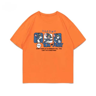 ใหม่ เสื้อยืดคอกลม ลายการ์ตูน เสื้อแขนสั้นสไตล์เกาหลี ES69