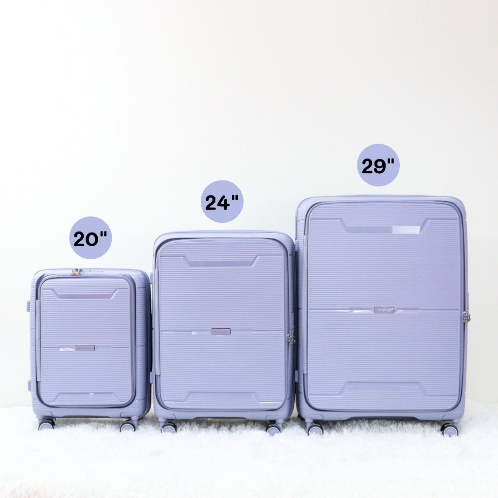 Tpartner แท้[ประกัน3ปี] Flip กระเป๋าเดินทางล้อลาก กระเป๋าเปิดฝาหน้า ซิป 2 ชั้น ขยายได้ จุขึ้น 25%