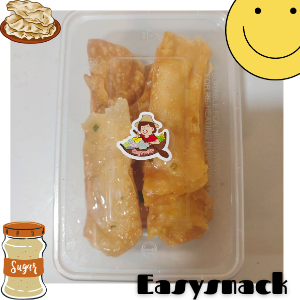 โรตีกรอบ เคลือบน้ำตาลและต้นหอม หวาน กรอบ ไม่แข็ง อร่อย (พร้อมส่ง)
