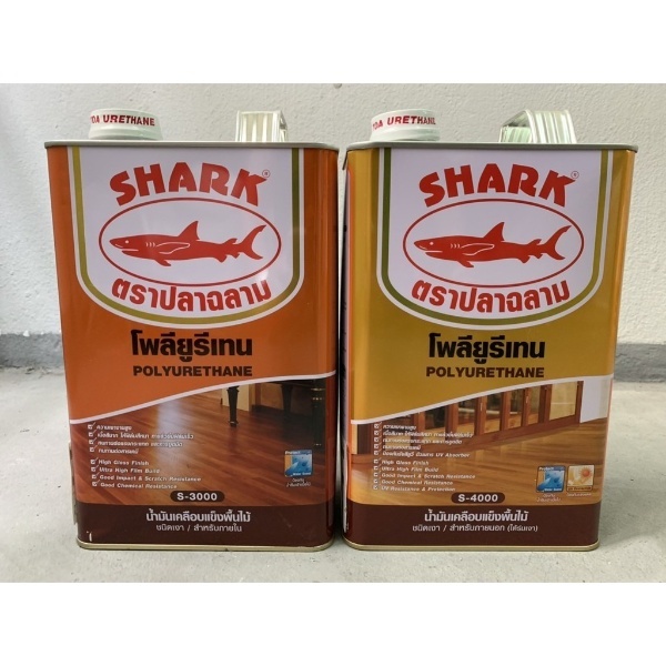 โพลียูรีเทน Shark(ฉลาม)TOA ชนิดเงา (กล 3.5 ลิตร) ภายใน  / ภายนอก สีทาพื้นไม้ สีทาไม้ ของแท้