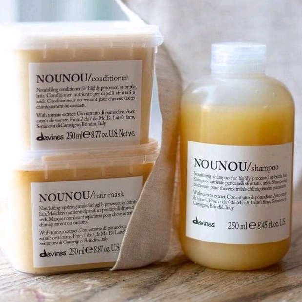 Davines Nounou Shampoo /Conditioner /Hair Mask ​250ml แชมพู ครีมนวด มาส์ก สำหรับผมแห้งเสียมากและทำเคมีซ้ำซ้อน มีน้ำหนัก