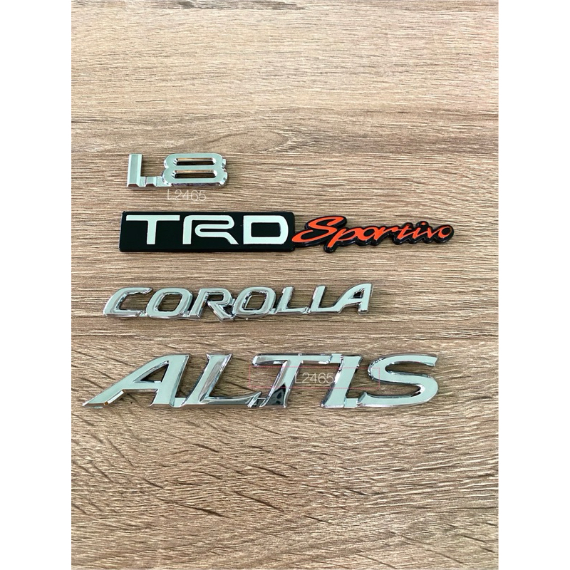 โลโก้ 1.8 TRD Sportivo COROLLA ALTIS ราคาต่อชิ้น สีเงิน
