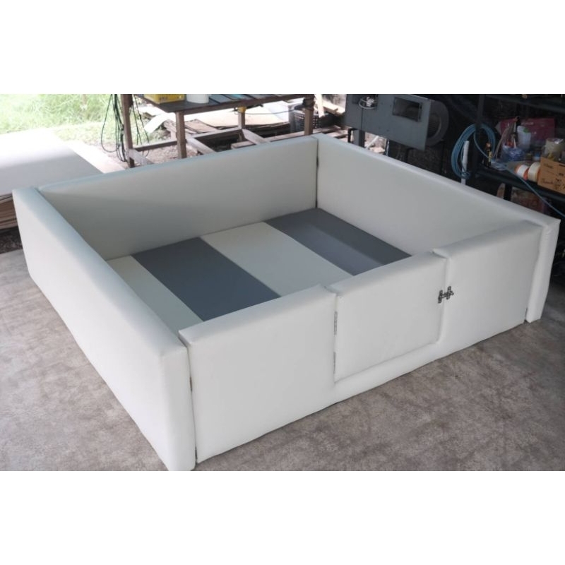 คอกเด็กมีประตู คอกนวม 👶 เบาะกันกระแทก แผ่นรองคลาน - รูปที่ 5