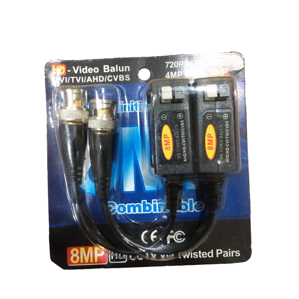 HD Video Balun for CCTV - CVI / TVI / AHD / CVBS บาลันสำหรับกล้องวงจรปิด 8MP BY N.T Computer