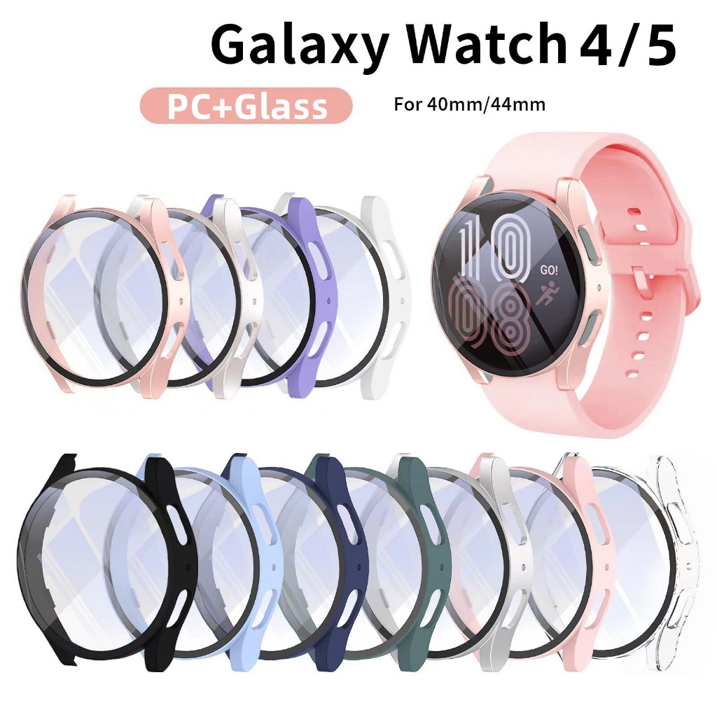 เคส Samsung Galaxy Watch 5 / Watch 4 40mm 44mm เคสPC +ฟิล์มกระจก กรอบกันรอย ซัมซุง galaxy watch 5/4