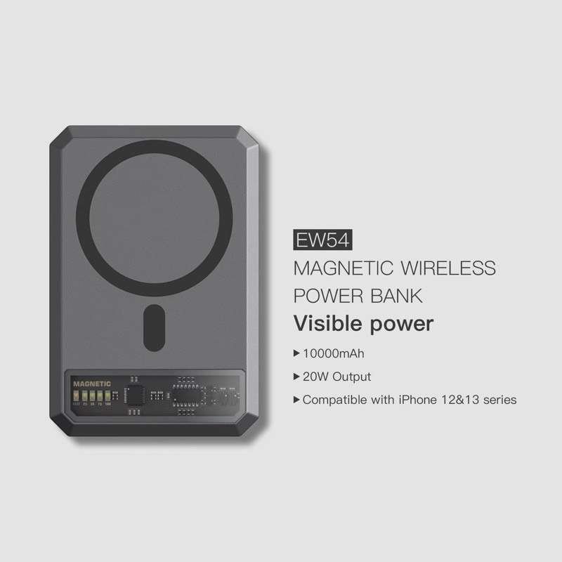 Eloop  ORSEN EW54 Magnetic 10000mAh EW50-4200mah แบตสำรอง ไร้สาย Power Bank  ของแท้