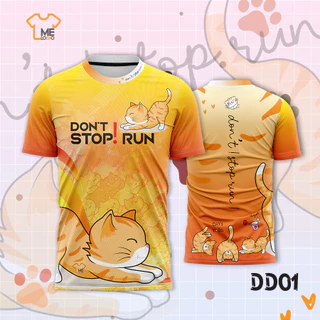 เสื้อวิ่ง DD.01-DD.09 กีฬาผู้ชาย ผู้หญิง พิมพ์ลายทั้งตัว เบาสบายระบายอากาศ
