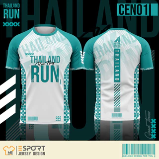 เสื้อวิ่ง CEN.01-CEN.10 กีฬาผู้ชาย ผู้หญิง พิมพ์ลายทั้งตัว เบาสบายระบายอากาศ