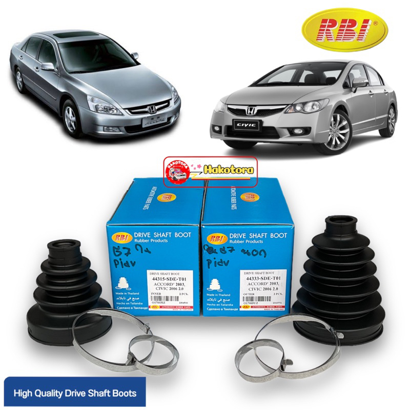 TT ยางหุ้มเพลา นอก,ใน RBI Honda CIVIC FD 2.0 AT ปี 06-11 Accord G7,G8,G9 2.0,2.4 ปี03-18 เครื่อง 2.0