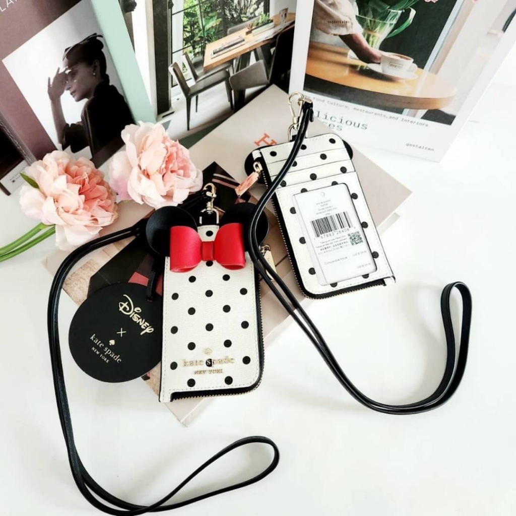 💚แท้💯 พร้อมส่ง💚คล้องบัตร K4758 Disney X Kate Spade New York Other Minnie Mouse Lanyard