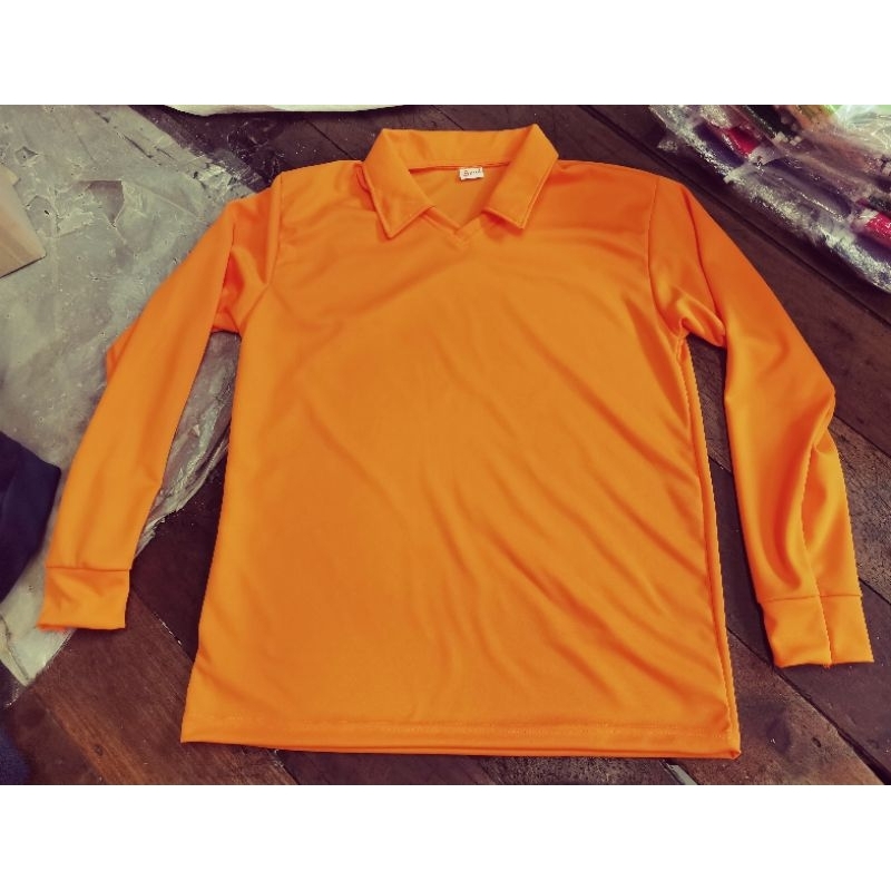 เสื้อปกวีแขนยาว ผ้า​ ไมโคร​