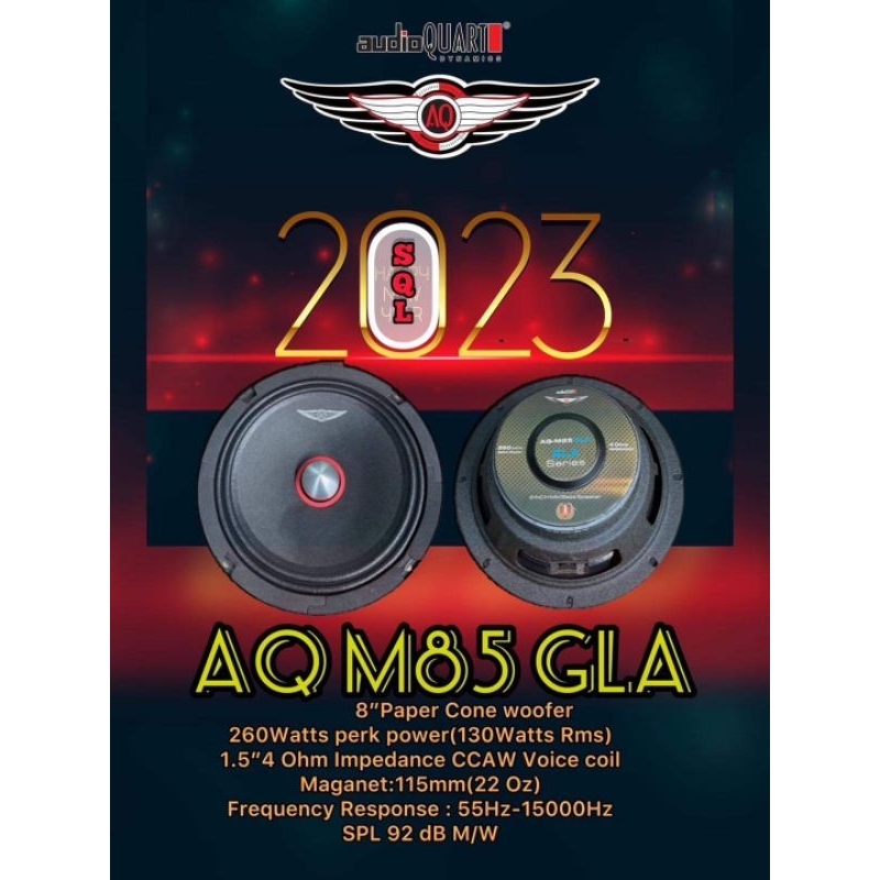 AQ-M85GLA Audio Quart Mid-Bass8นิ้ว