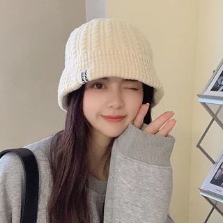 C014 [พร้อมส่ง แบบเยอะ ] หมวกไหมพรม บักเก็ตกันหนาว