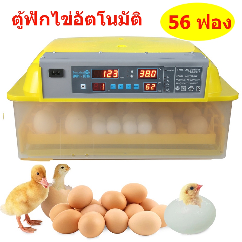 รับประกัน🎉ตู้ฟักไข่ ตู้ฟักไข่อัตโนมัติ เครื่องฟักไข่ เครื่องฟักไข่อัตโนมัติ ตู้ฟักไข่ไก่ 7- 64 ไข่ แถมของแถม