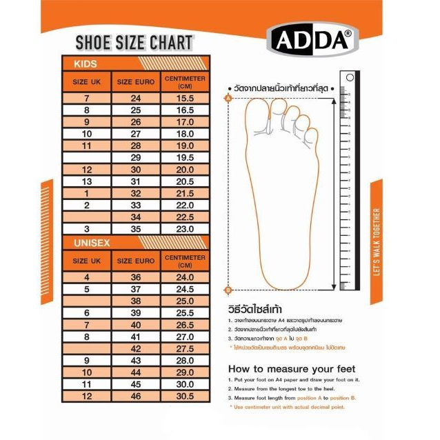 Size 4-11 : New ADDA Wind รองเท้าแตะ ลำลอง ผู้ชาย,ญ แบบสวมหัวโต รัดส้น 5TD75W1 และ M1 พร้อมส่งด่วน