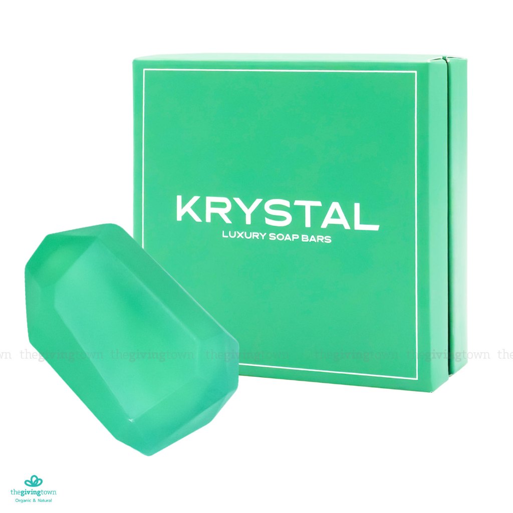 Krystal Luxury Soap Bar คริสตัลลักซ์ซัวรี่โซพบาร์ สูตรอ่อนโยน 1 ก้อนใหญ่