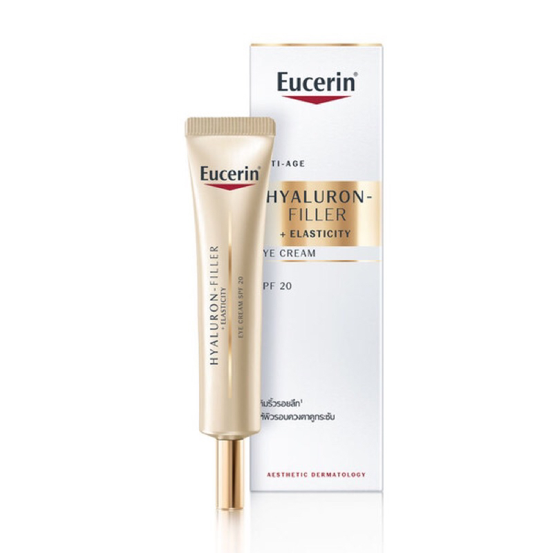 ยูเซอริน อีลาสติกอาย Eucerin Hyaluron-filler+Elasticity 15 ml. SPF20 (exp.04/2026) แพ็คเกจฝรั่งเศส