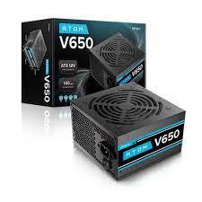 ATOM V750 USANTEC ATOM (อุปกรณ์จ่ายไฟ)  (BLACK) (ATX) รองรับไฟขาเข้า200 - 230 VAC ระบบป้องกันไฟเกินOVP, ประกัน2ปีศูนย