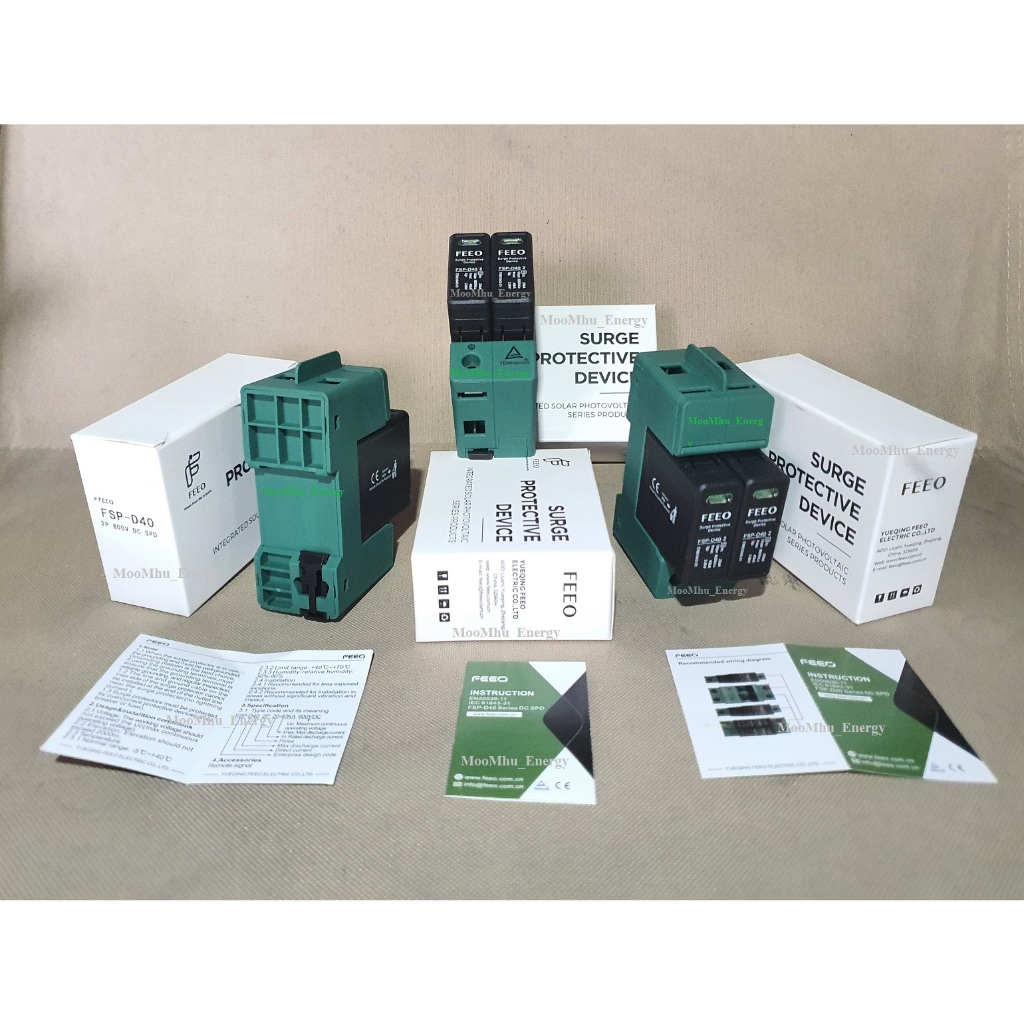 FEEO DC Surge Protection กันไฟ DC กระชาก ( SPD ) 2P 20-40KA 800VDC FSD-D40 ส่งจากไทย