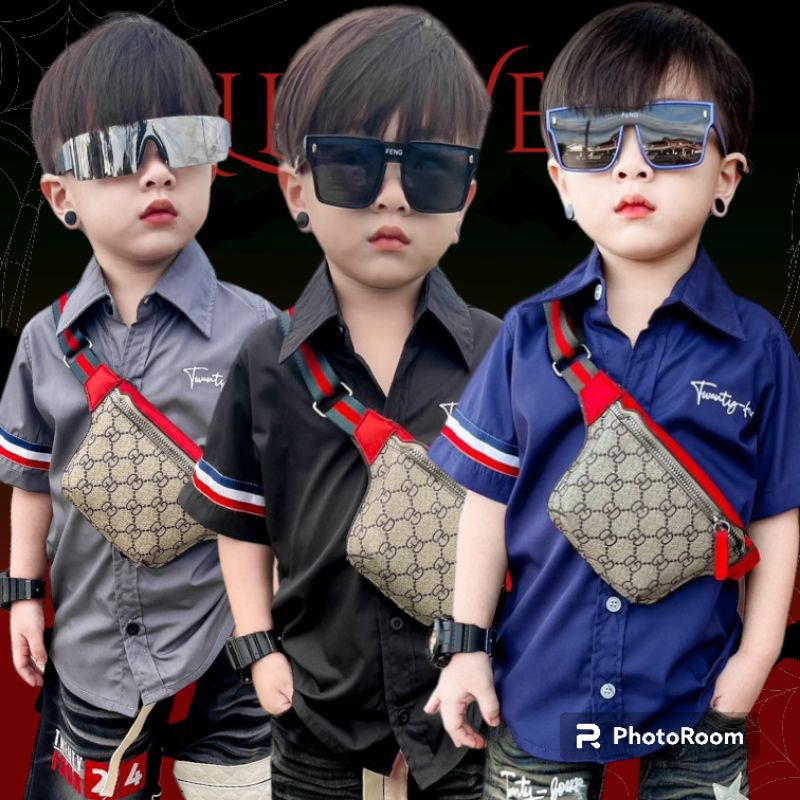 เสื้อเชิ้ตเด็กแขนสั้น
