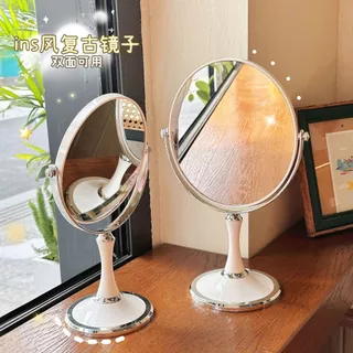 พร้อมส่ง🪞 กระจกสไตล์เกาหลี 2หน้า แบบใหม่ กระจกมินิมอล กระจกแต่งหน้า ปรับองศาได้
